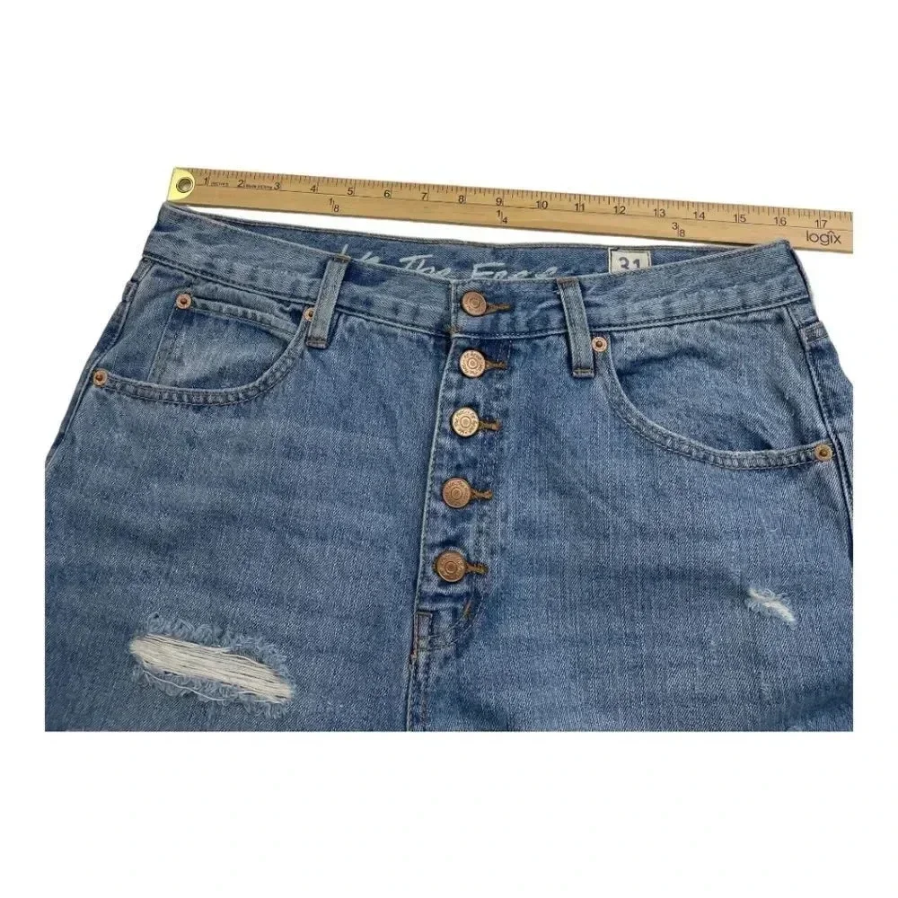 We the Free Blossom Rigid Skinny Jeans High Rise Button Fly Size 31